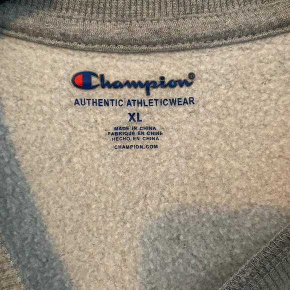 Champion Girls Crewneck Grey Sweatshirt - Picture 5 of 9